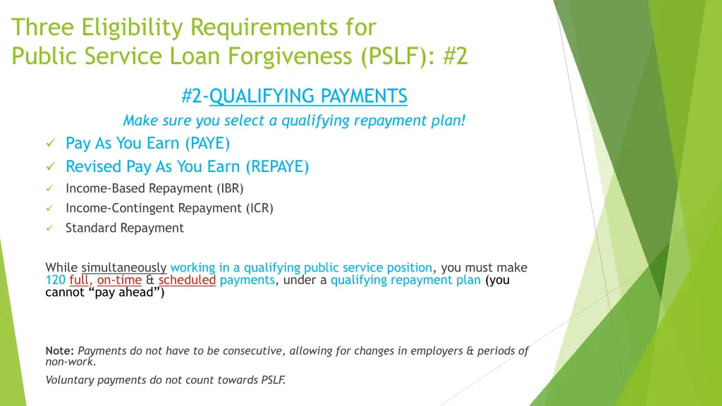 three eligibility requirements for public service 1