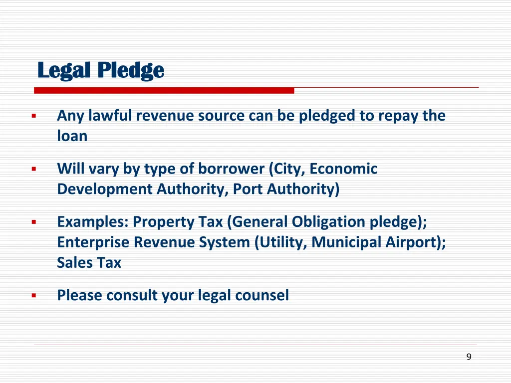 legal pledge legal pledge