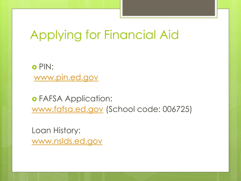 applying for financial aid