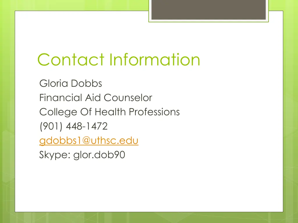 contact information