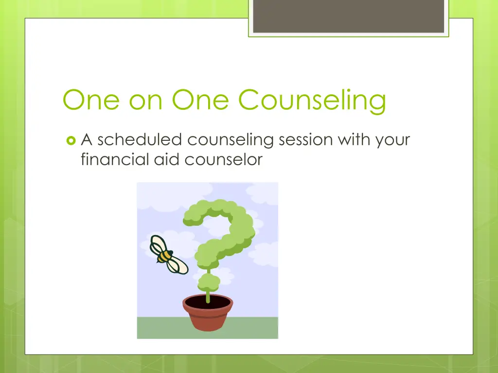 one on one counseling