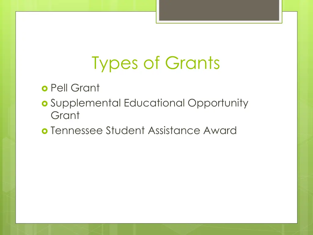 types of grants