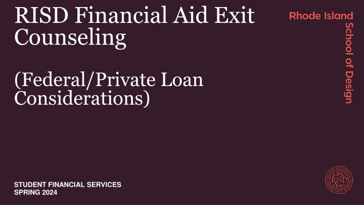 risd financial aid exit counseling