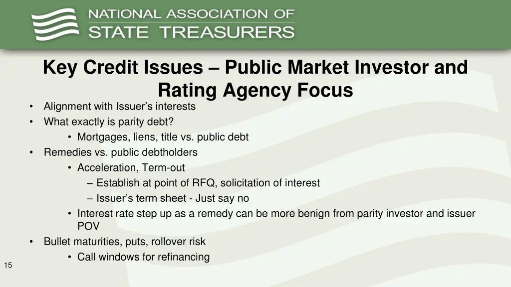 key credit issues public market investor