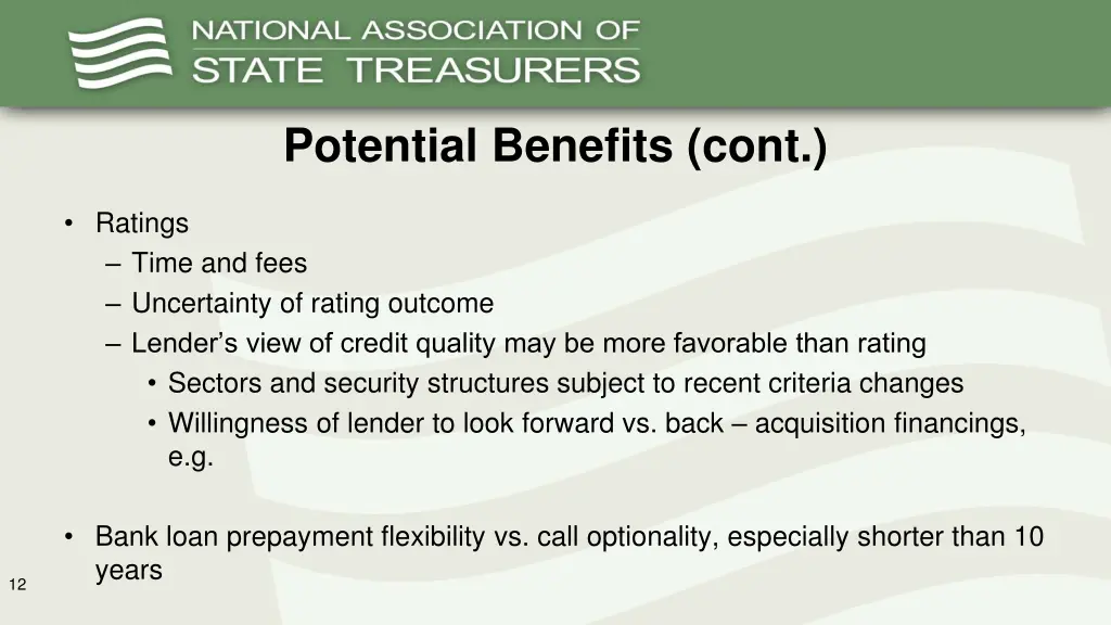 potential benefits cont