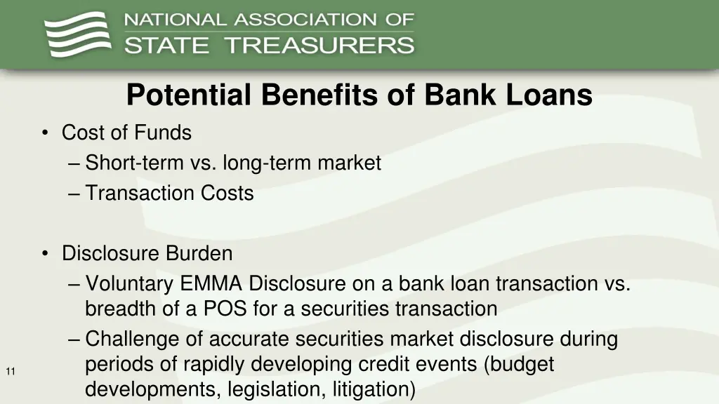 potential benefits of bank loans cost of funds