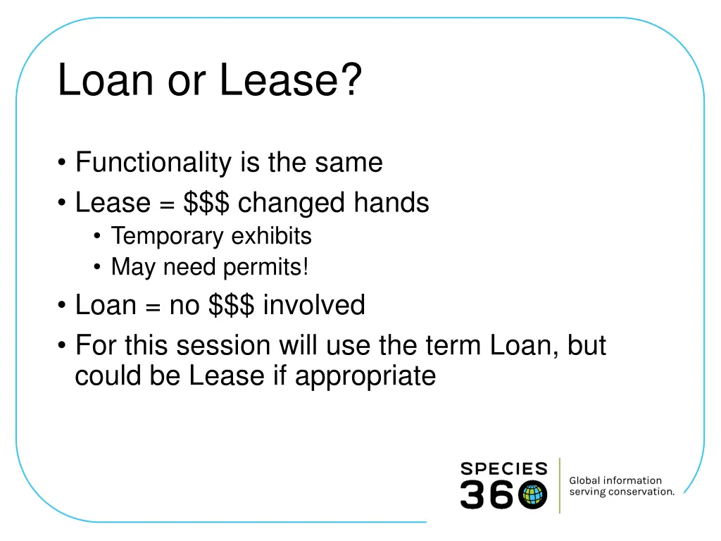 loan or lease