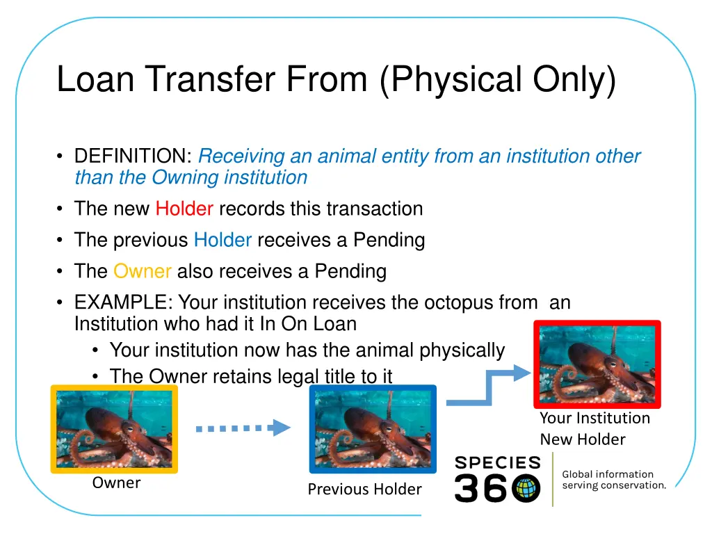 loan transfer from physical only