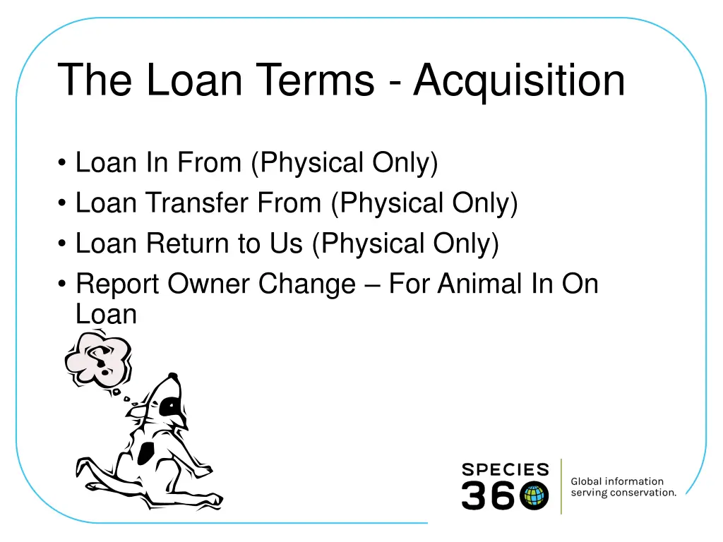 the loan terms acquisition