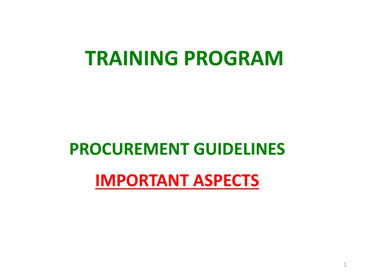 training program