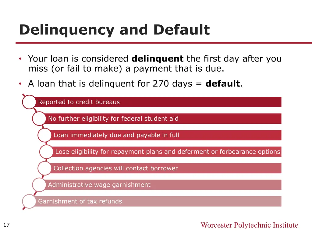 delinquency and default