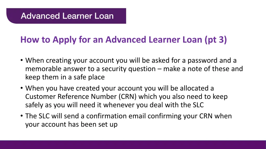 how to apply for an advanced learner loan pt 3