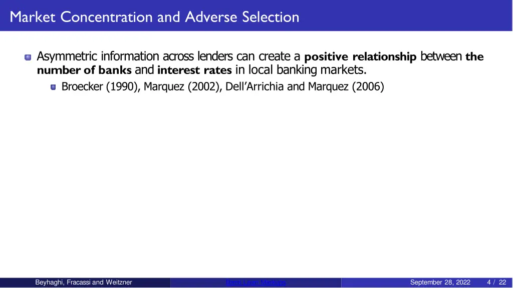 market concentration and adverse selection