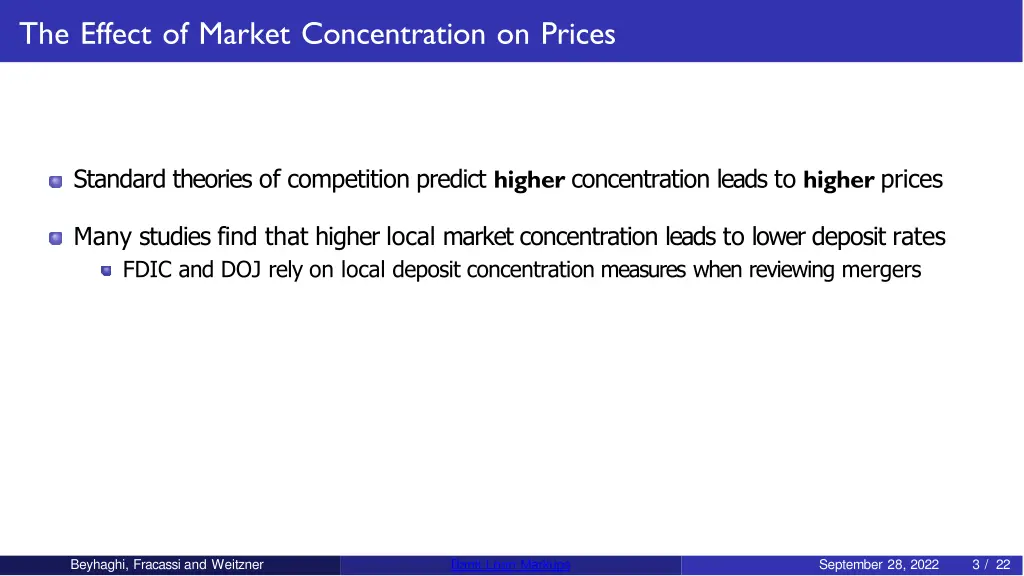 the effect of market concentration on prices 1