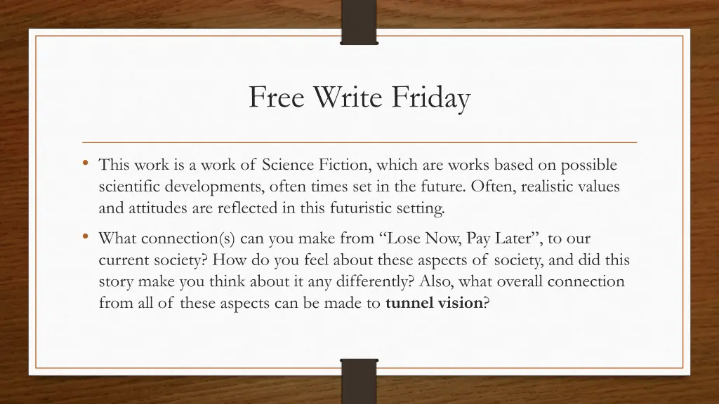 free write friday