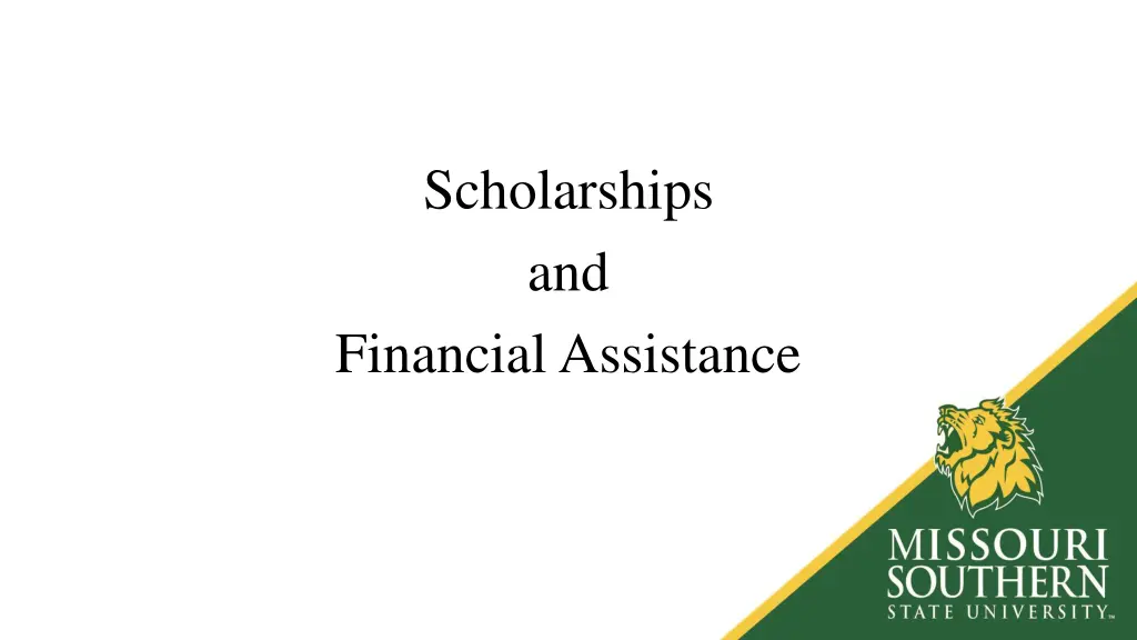 scholarships and financial assistance