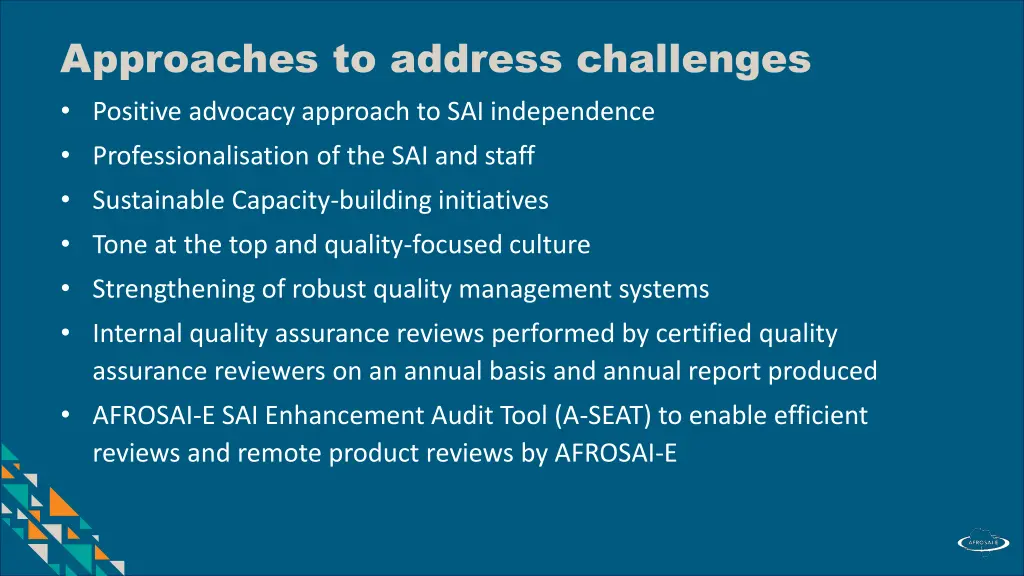 approaches to address challenges positive