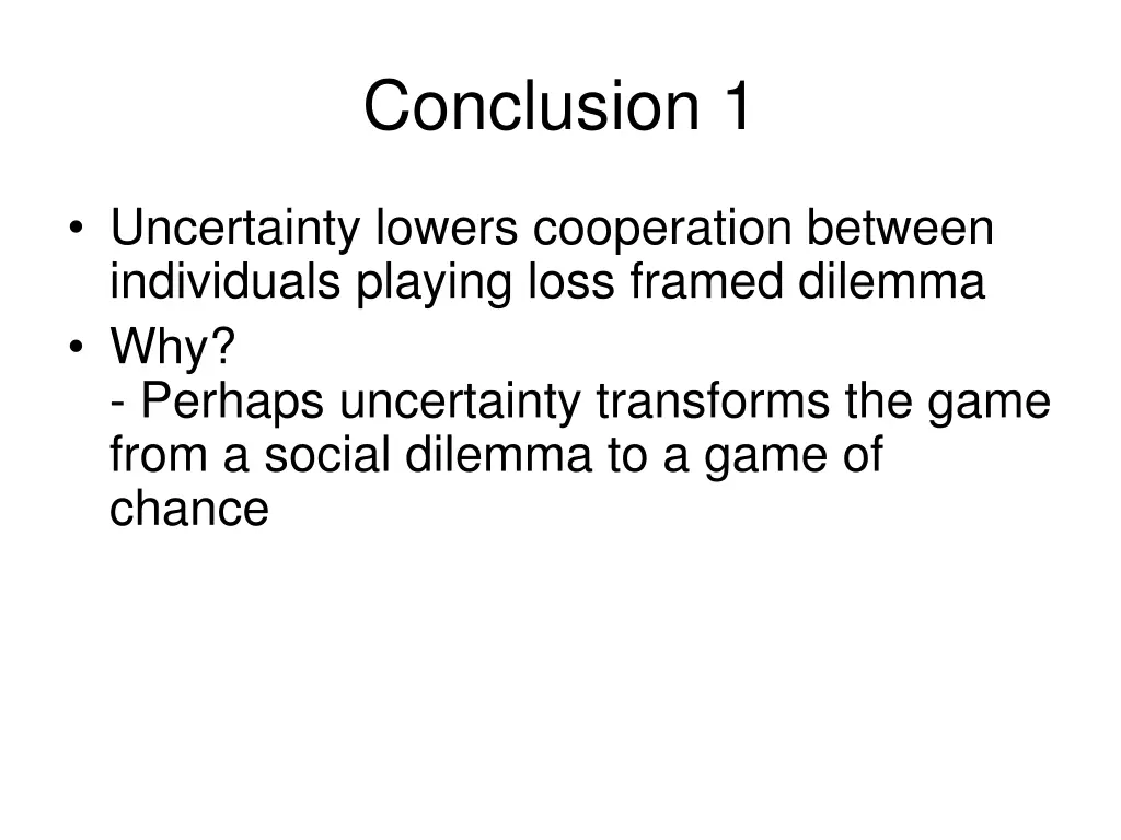 conclusion 1