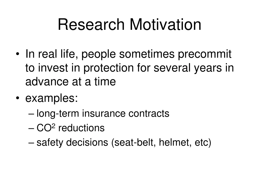 research motivation