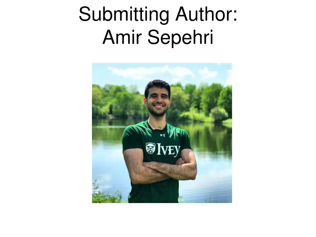 submitting author amir sepehri