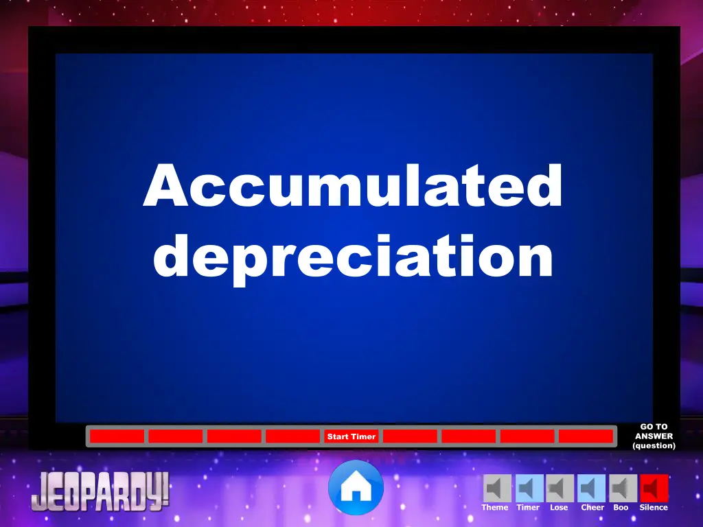 accumulated depreciation