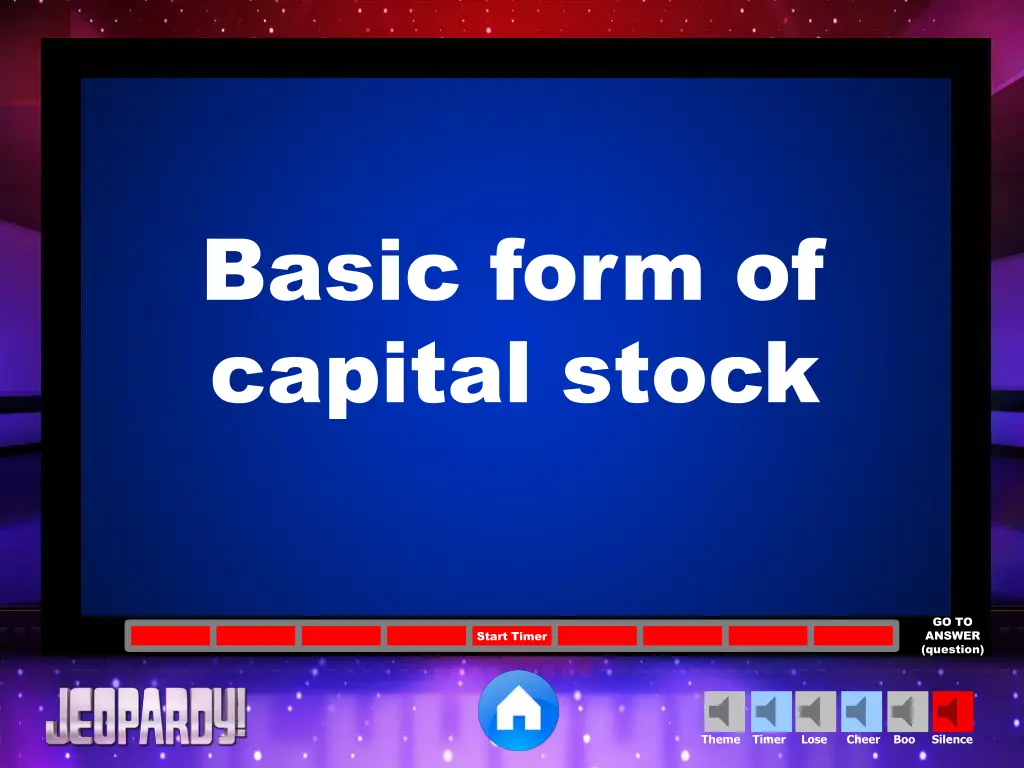 basic form of capital stock