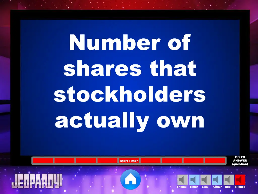 number of shares that stockholders actually own