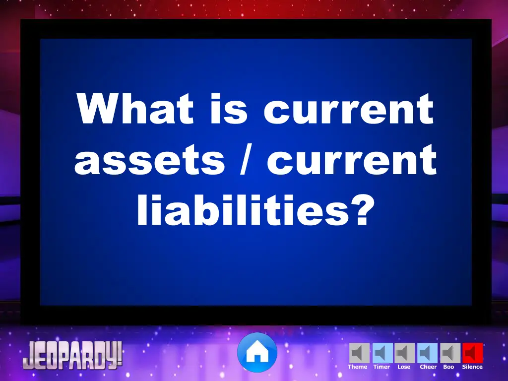 what is current assets current liabilities