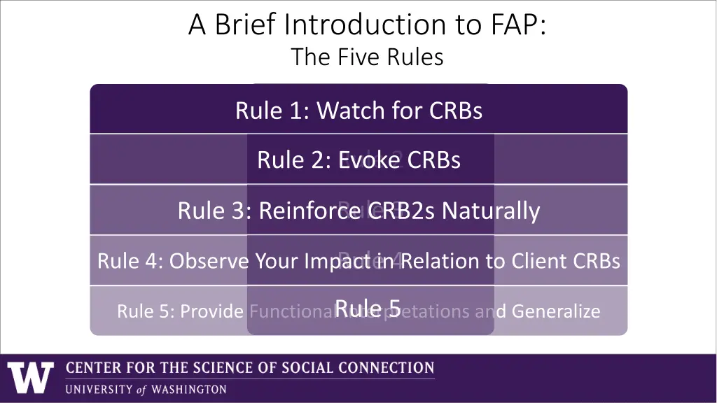 a brief introduction to fap the five rules