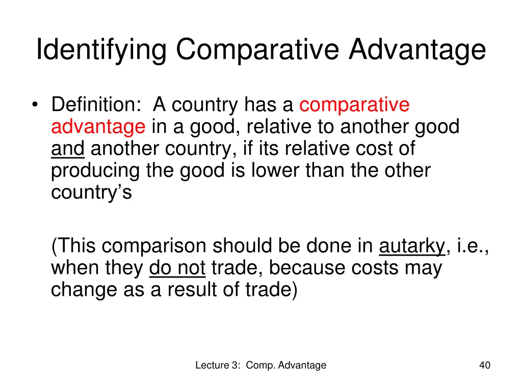 identifying comparative advantage