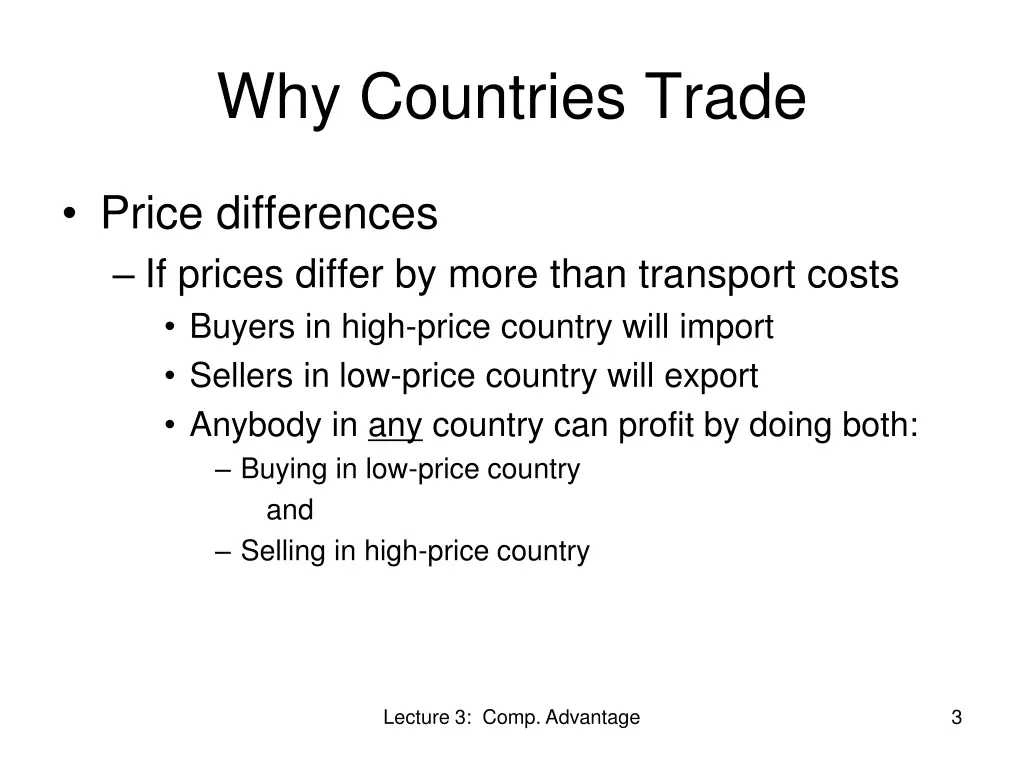 why countries trade