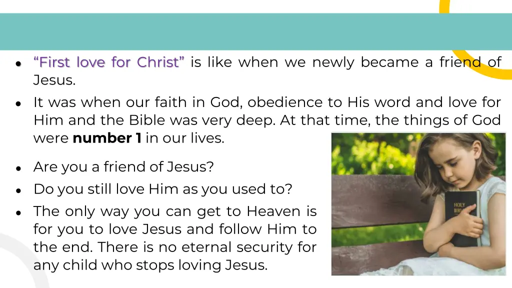 first love for christ is like when we newly