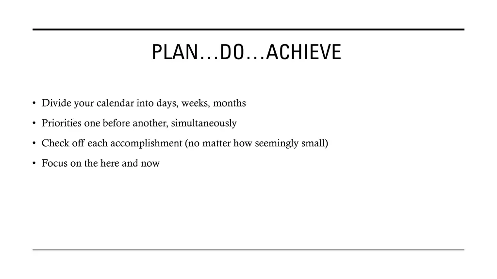 plan do achieve