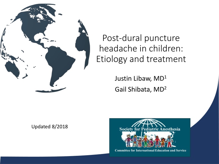 post dural puncture headache in children etiology