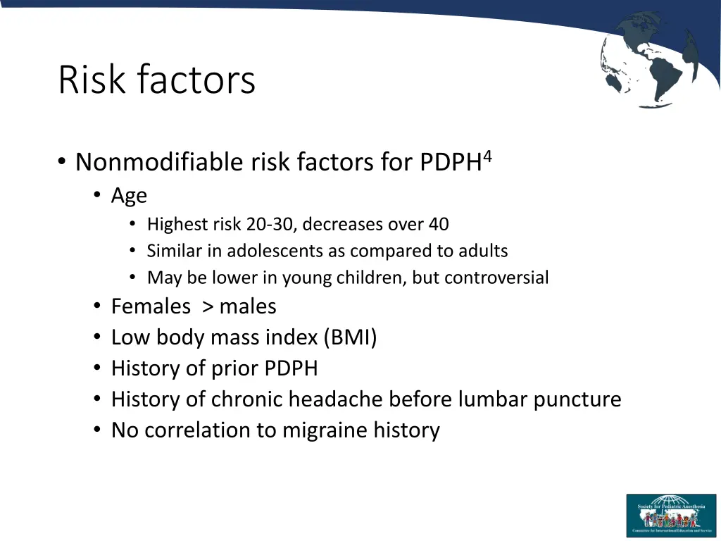 risk factors 2