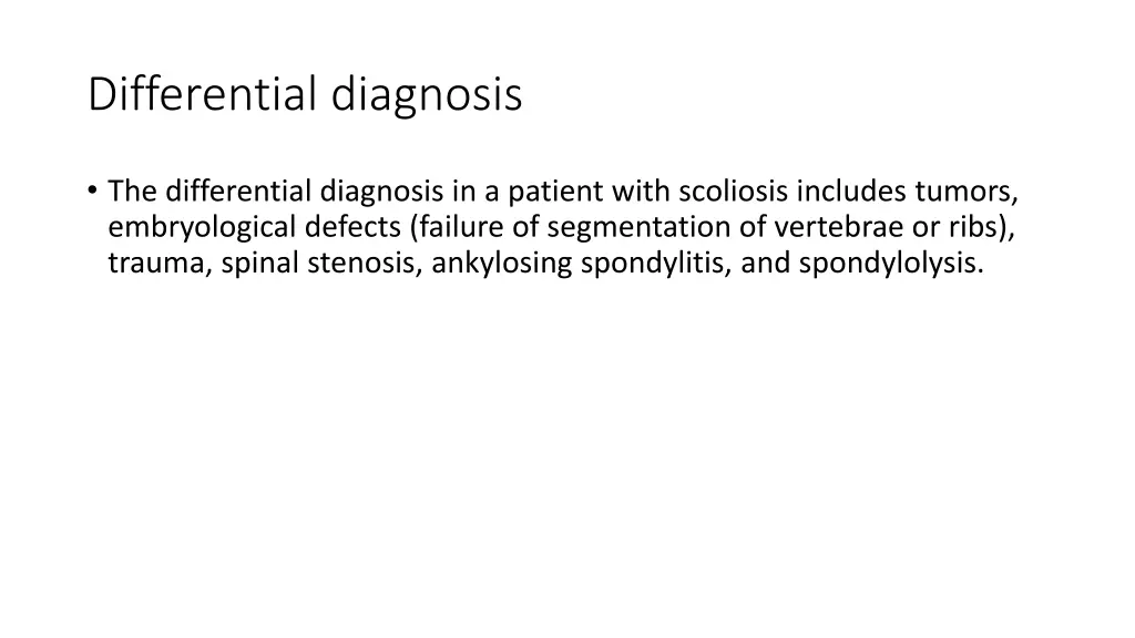 differential diagnosis