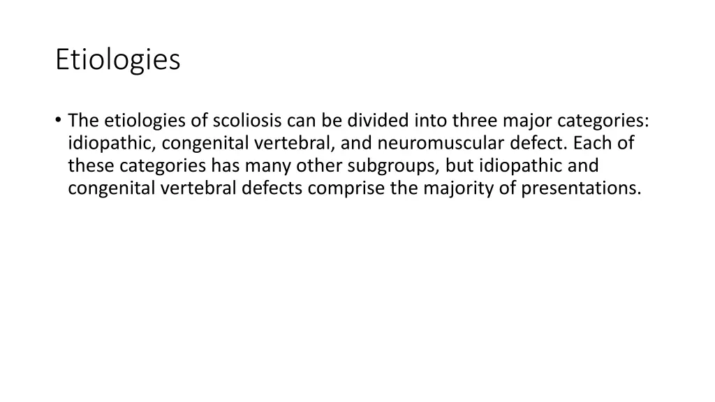 etiologies