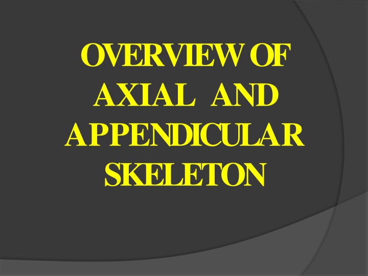 overview of axial and appendicular skeleton