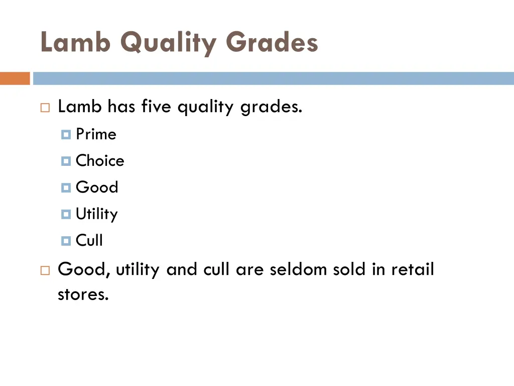 lamb quality grades