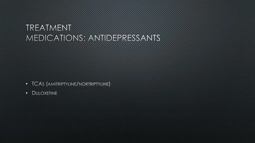 treatment medications antidepressants