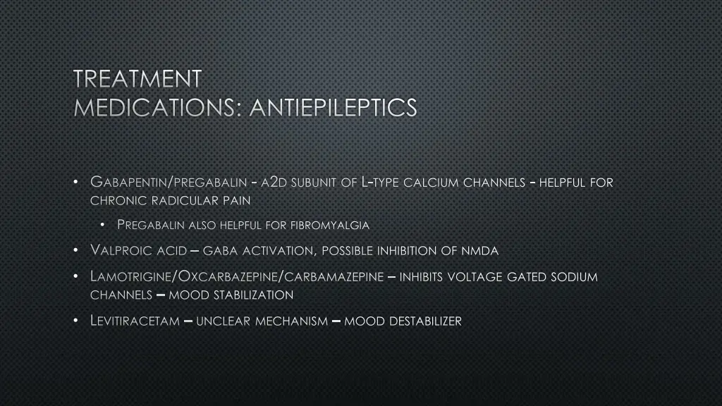 treatment medications antiepileptics