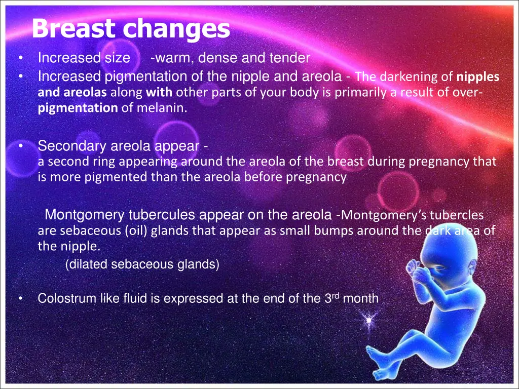 breast changes increased size increased