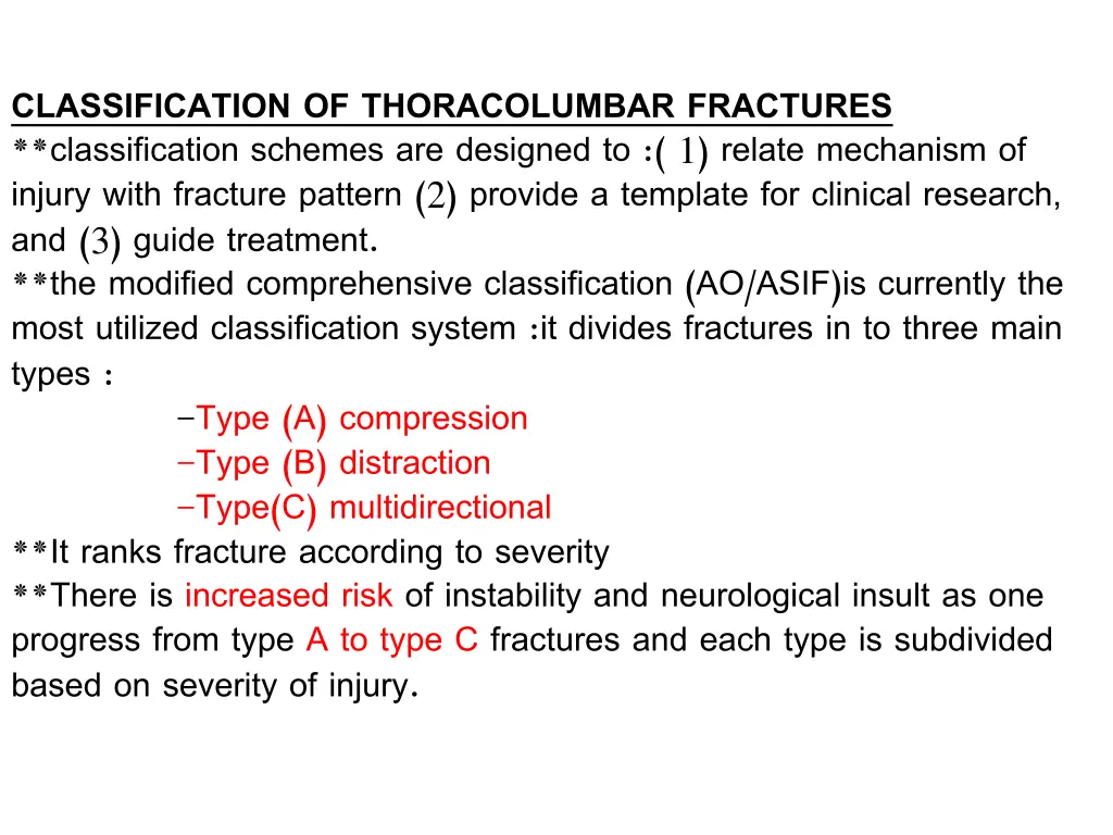 classification of thoracolumbar fractures