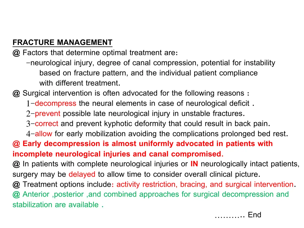 fracture management @ factors that determine