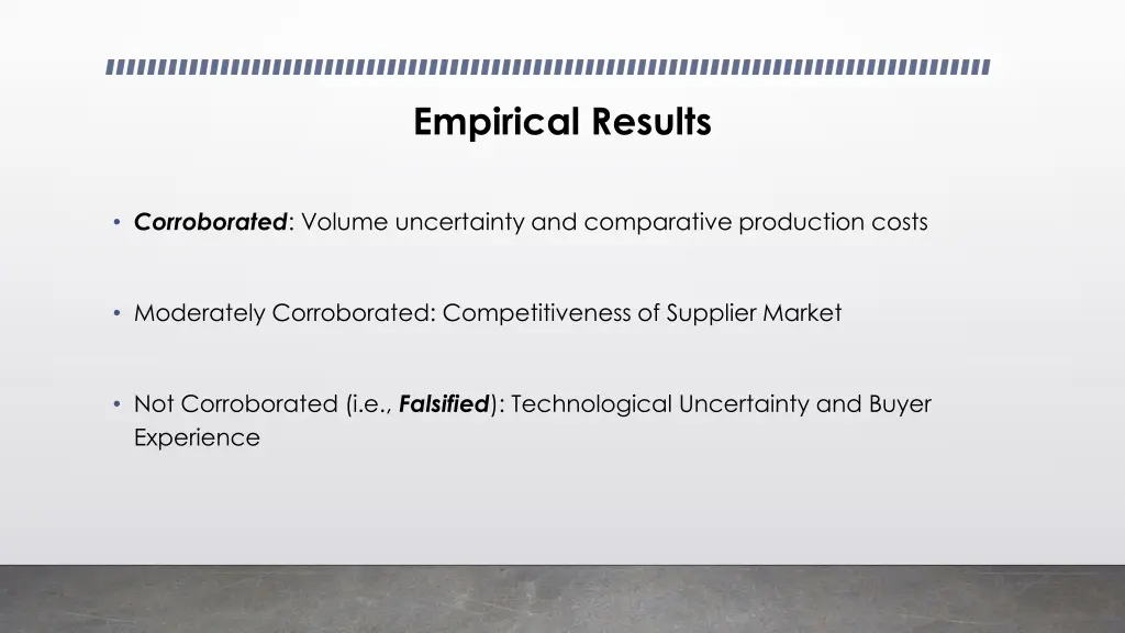 empirical results