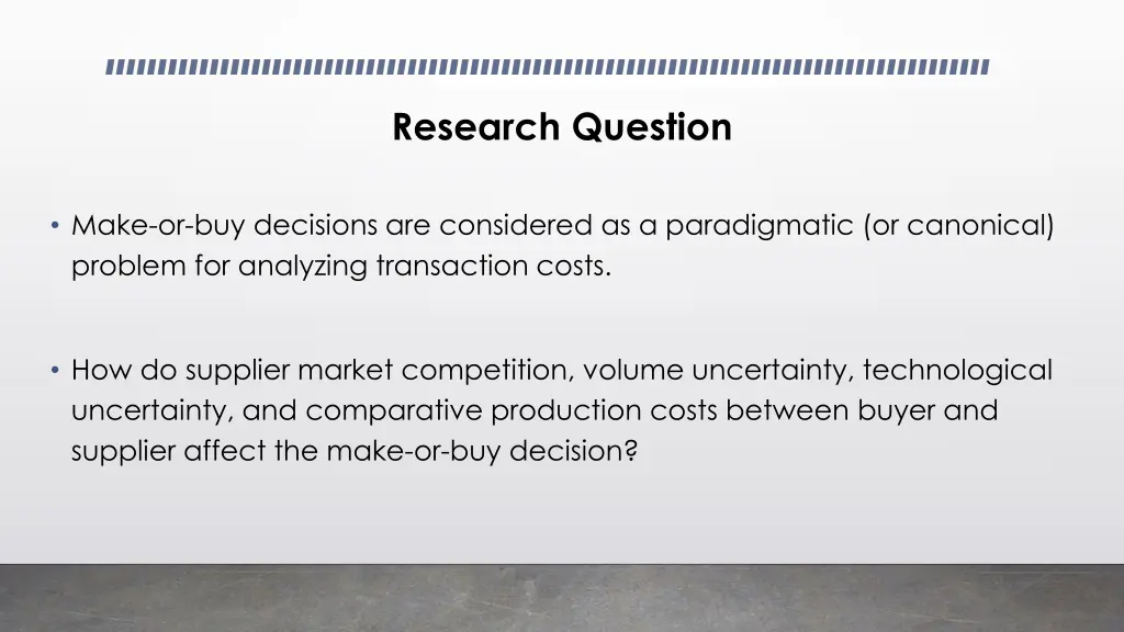 research question