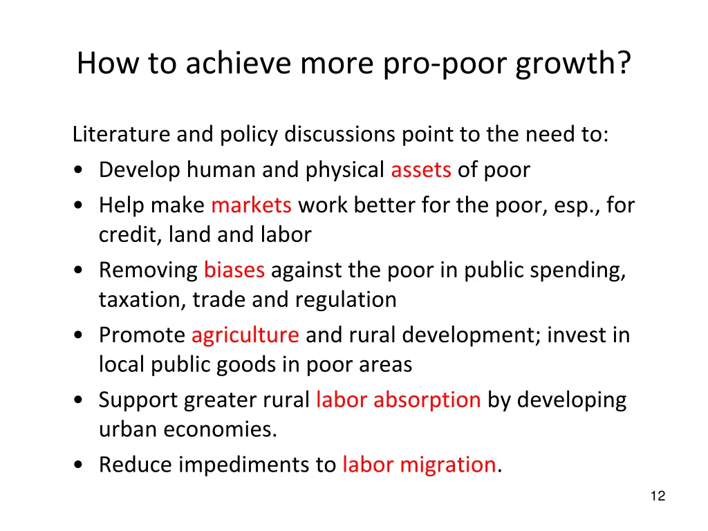 how to achieve more pro poor growth