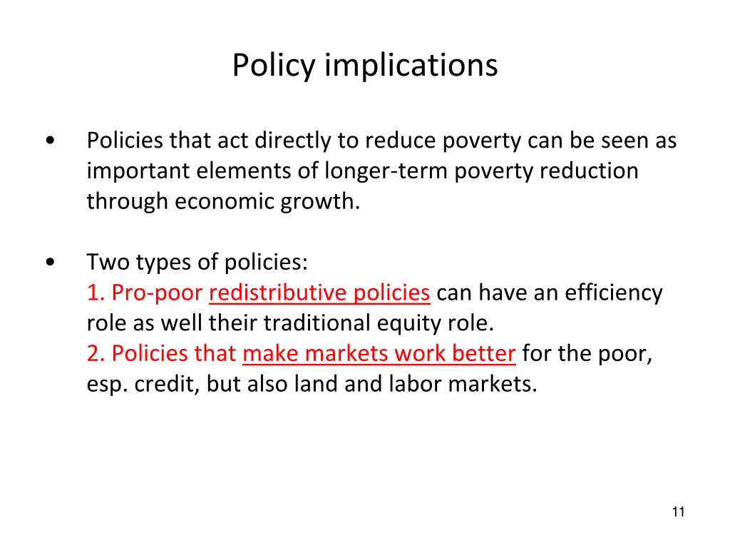 policy implications