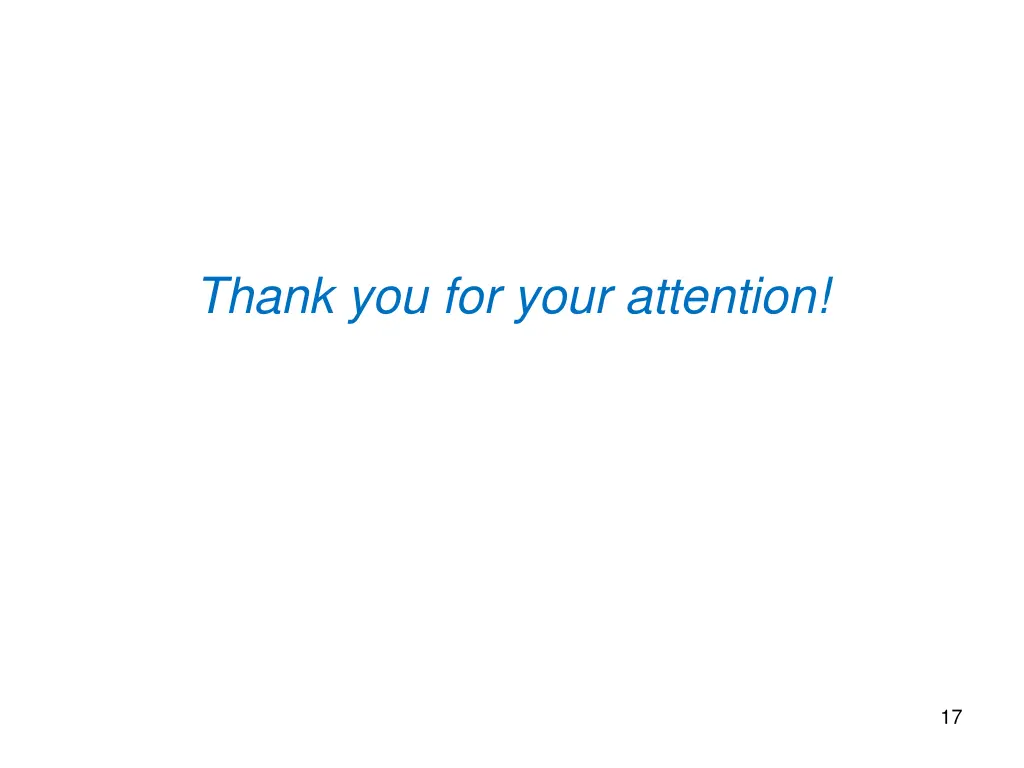 thank you for your attention