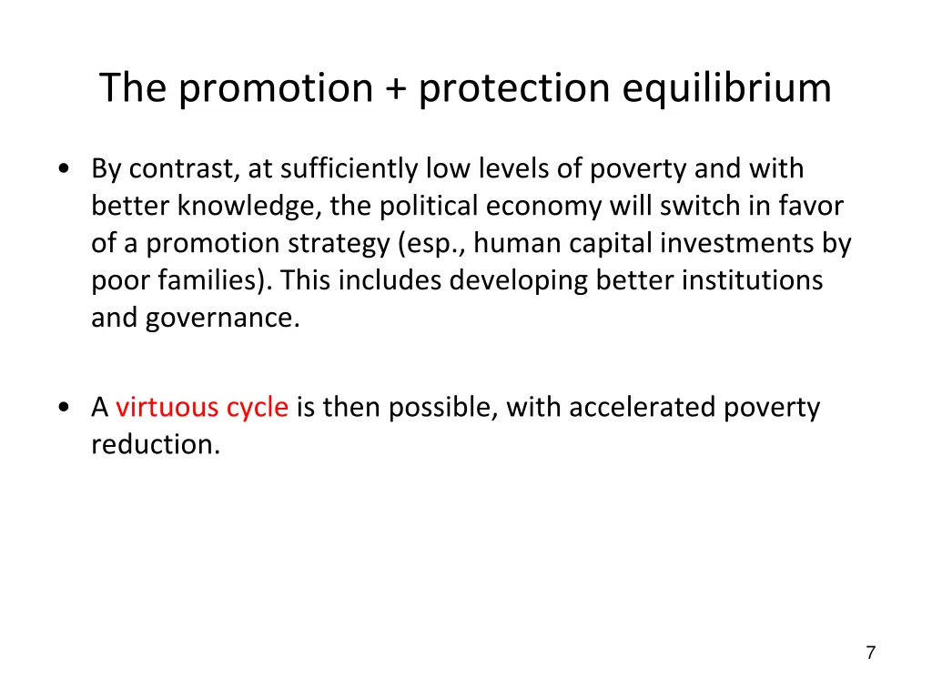 the promotion protection equilibrium